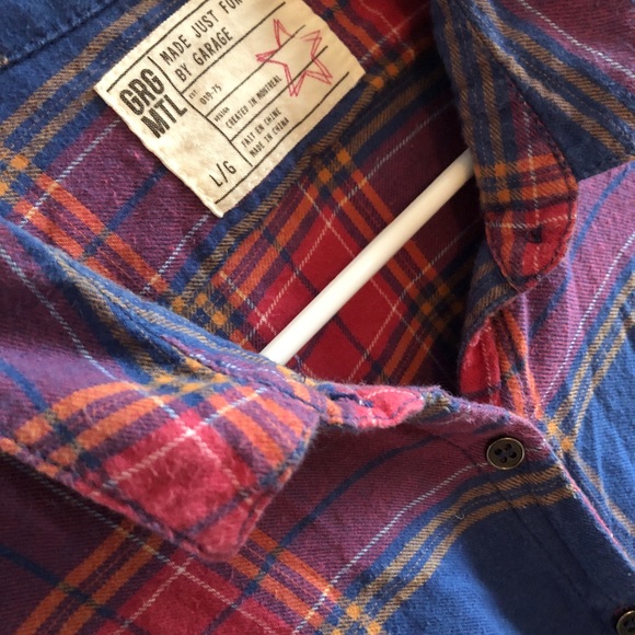 Garage tie front pastels button down - Picture 3 of 4